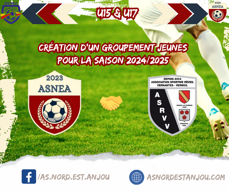 Saison 2024/2025 - Groupement Jeunes  Nord Est Anjou Vernantes Vernoil