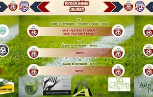 Programme du 25/11 &amp; 26/11	