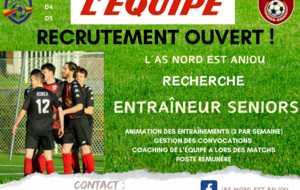 Recrutement ouvert - Entraîneur Seniors - Saison 2024/2025