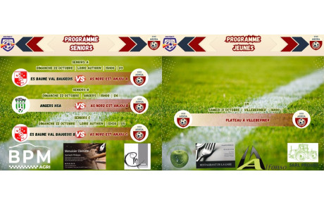 Programme du 21 &amp; 22/10