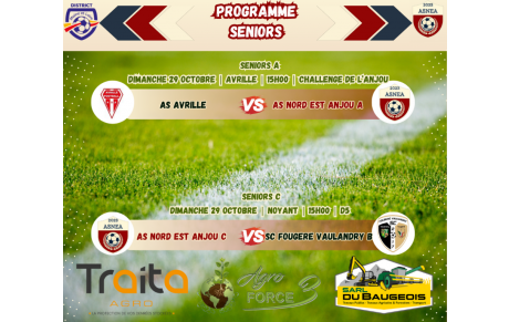 Programme du 29/10