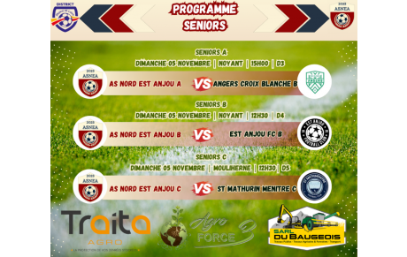 Programme du 04/11 &amp; 05/11