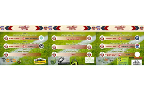 Programme du 25/11 &amp; 26/11	