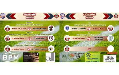 Programme du 13/01 &amp; 14/01