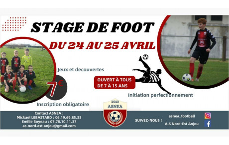 Stage foot - 24 &amp; 25 Avril