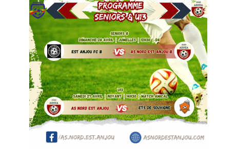 Programme du 27/04 &amp; 28/04
