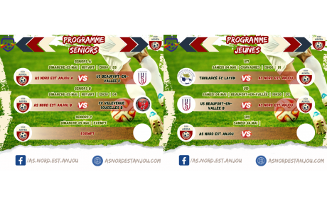 Programme du 04/05 &amp; 05/05