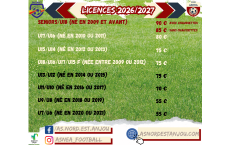 Licences Saison 2026/2027